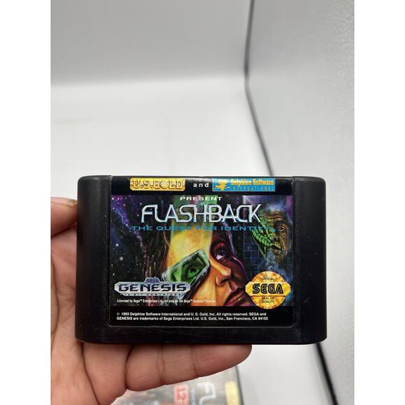 Flashback: The Quest for Identity (Sega Genesis, 1993) With Box Tested & Works - Picture 6 of 10